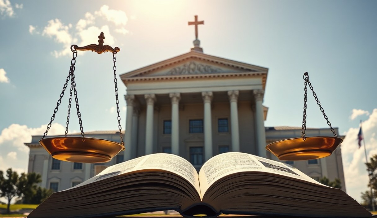 Otwarta Biblia na stole w świetle poranka, symbolizująca wierność Słowu Bożemu