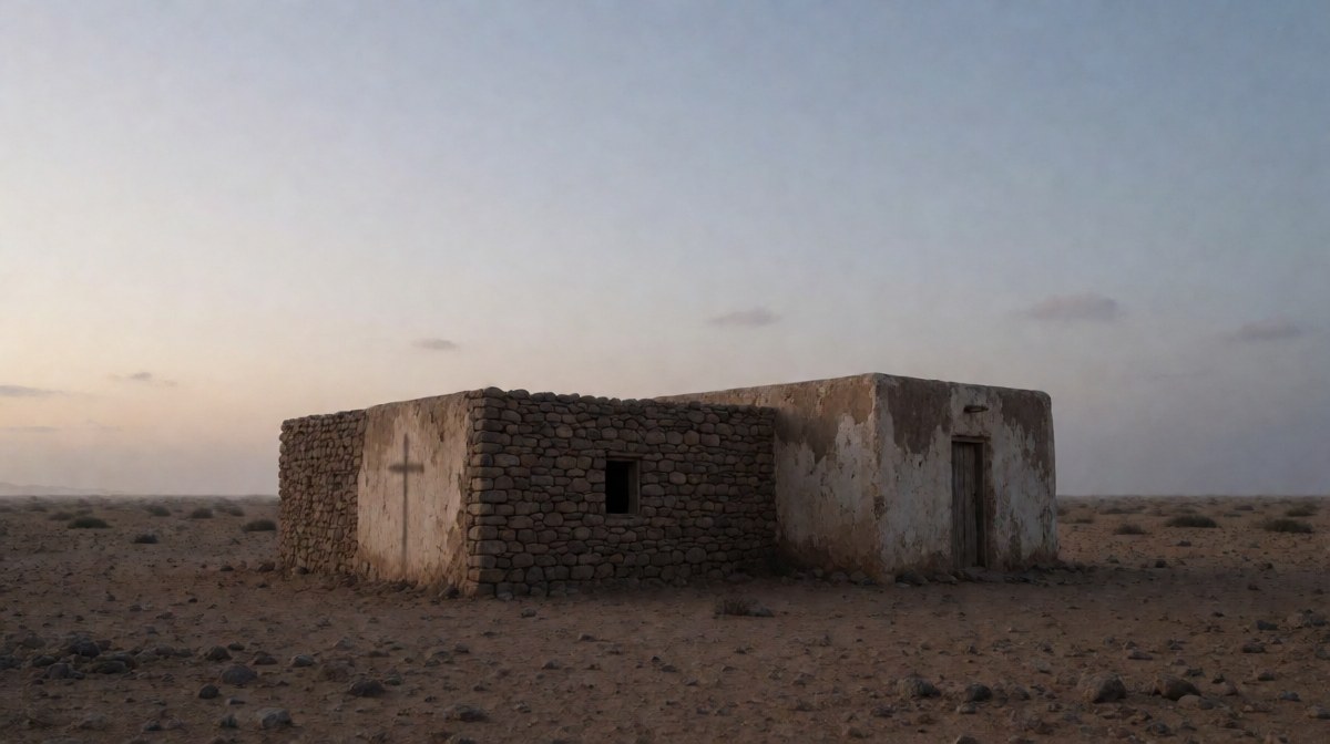 Mężczyzna z Somalilandu z żoną i dziećmi w skromnym wnętrzu domu