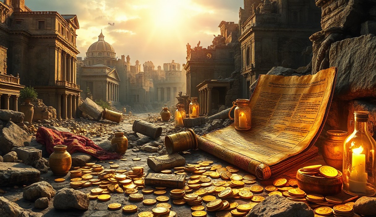 Otwarta Biblia leżąca na drewnianym stole przy wschodzie słońca