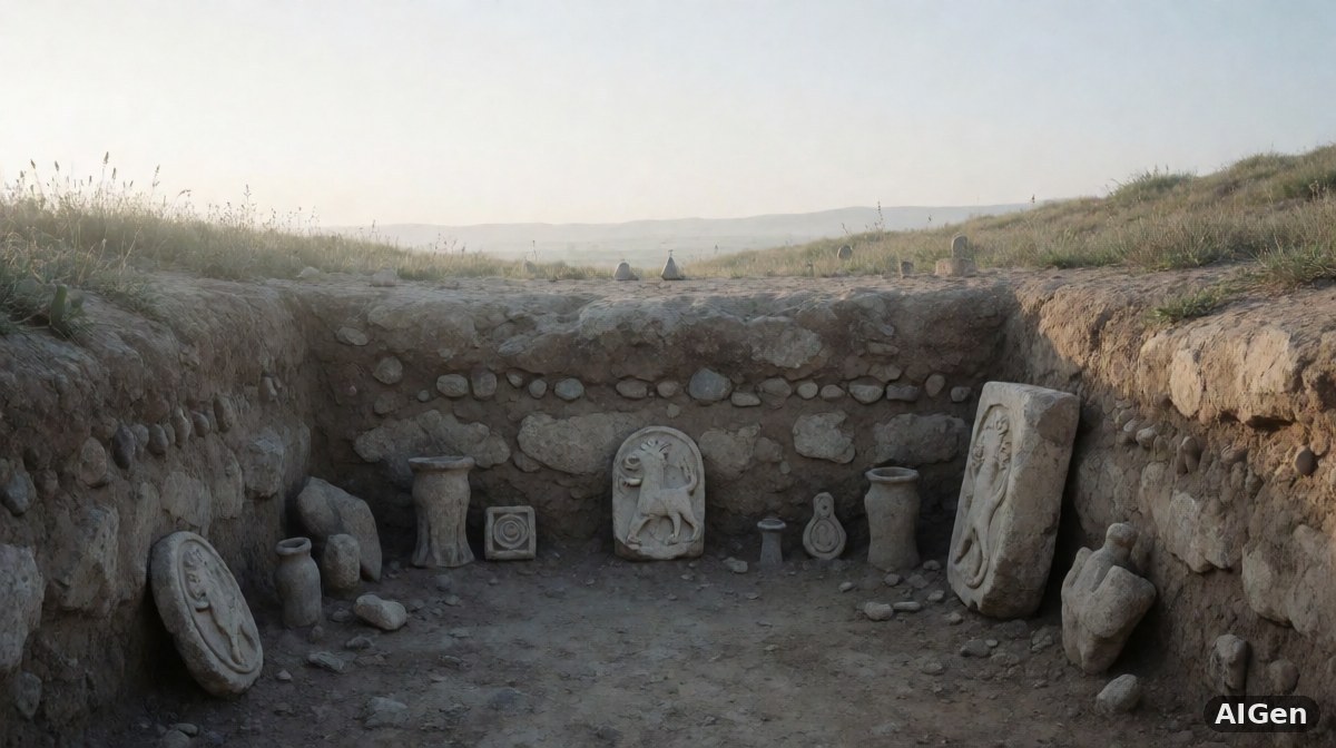 Archeolodzy pracujący na stanowisku Türkmen Karahöyük w prowincji Konya podczas wykopalisk amuletu