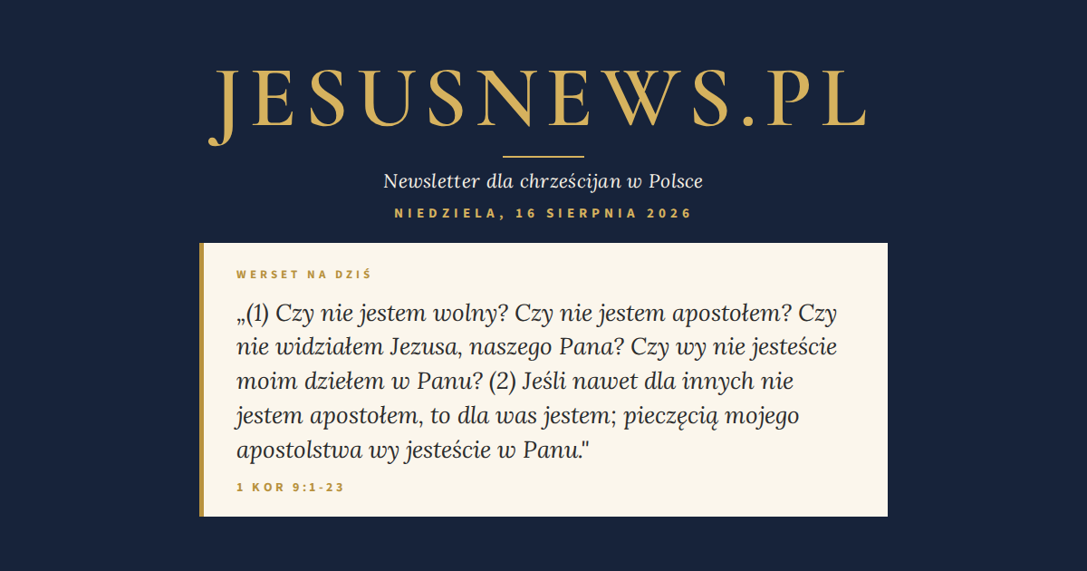 Słowo na dziś — Niedziela, 16 sierpnia 2026