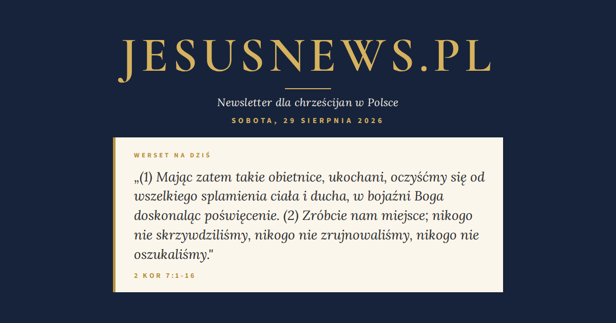 Słowo na dziś — Sobota, 29 sierpnia 2026