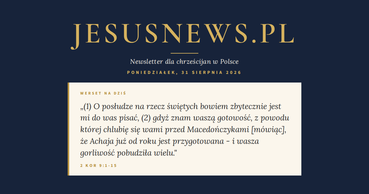 Słowo na dziś — Poniedziałek, 31 sierpnia 2026