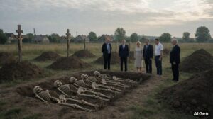 Pochówek 55 ofiar zbrodni wołyńskiej w Ostrówkach