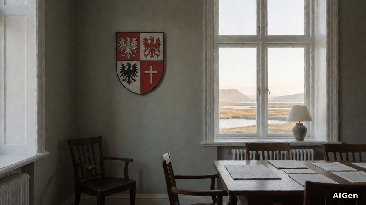 Scena spotkania Reagana i Gorbaczowa podczas szczytu w Reykjaviku w 1986 roku