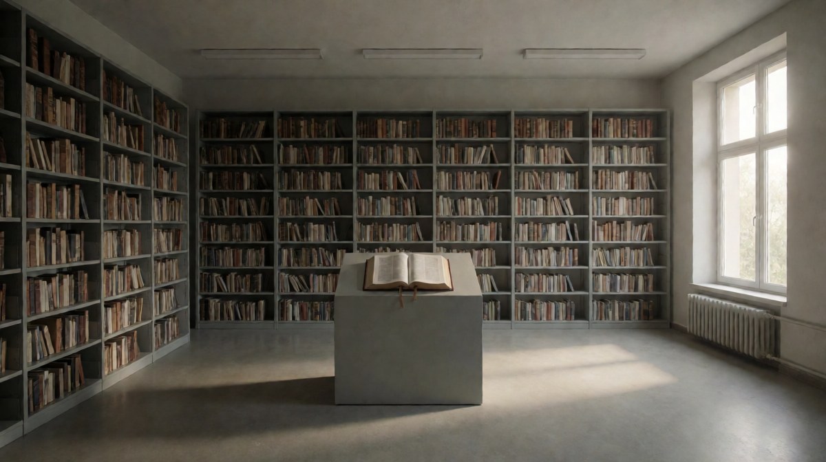 Osoba siedząca przy stole z otwartym laptopem i Biblią w spokojnym wnętrzu domowym