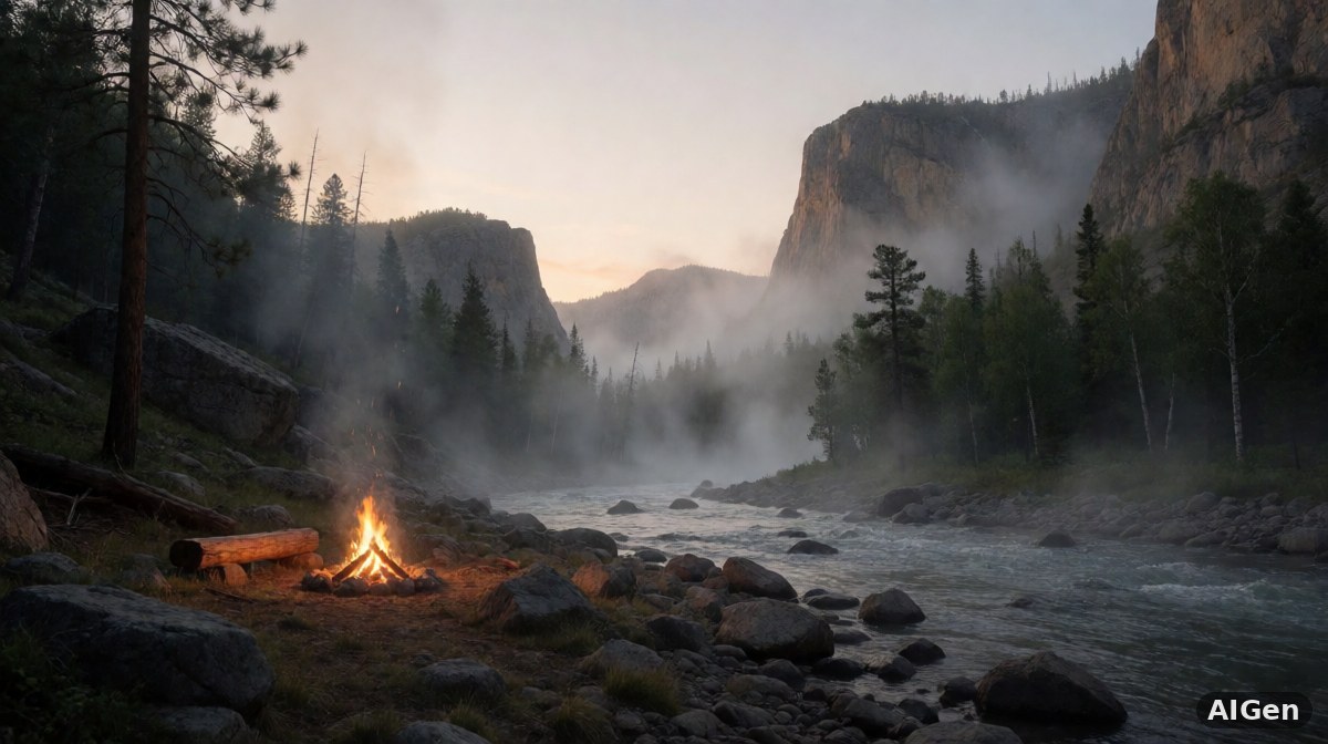Bear Grylls z aktorami serialu The Chosen podczas rozmowy w dziczy