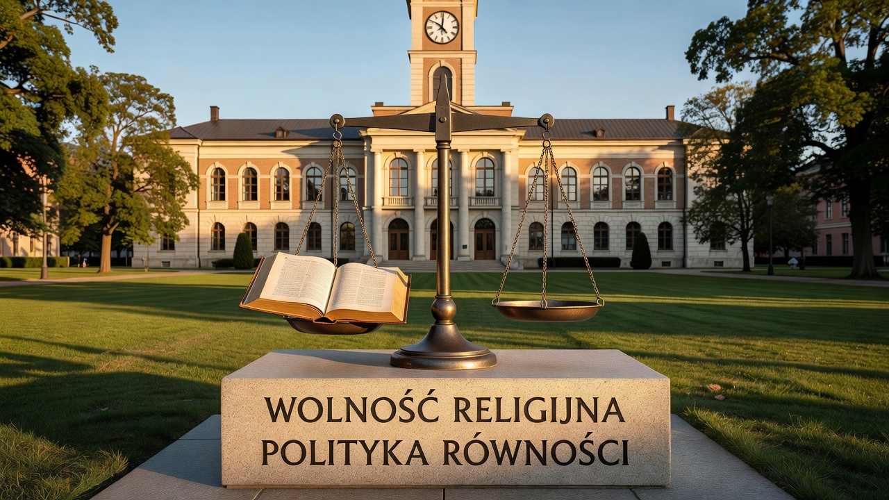 Sala sądowa w Nowym Jorku podczas rozprawy dotyczącej wolności religijnej
