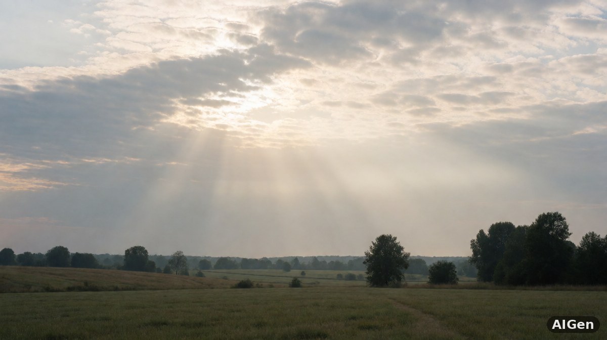 Grupa osób modlących się w prostej sali nabożeństwa w Polsce, naturalne światło, różne pokolenia