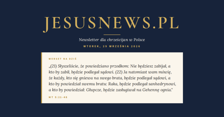 JesusNews.pl — Słowo na dziś, Wtorek, 29 września 2026: Mt 5:21-48