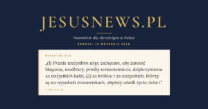 JesusNews.pl — Werset dnia: 1 Tm 2:1-15