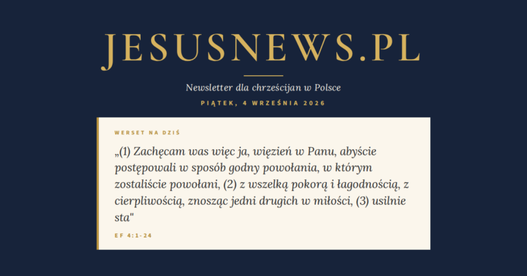 JesusNews.pl — Werset dnia: Ef 4:1-24