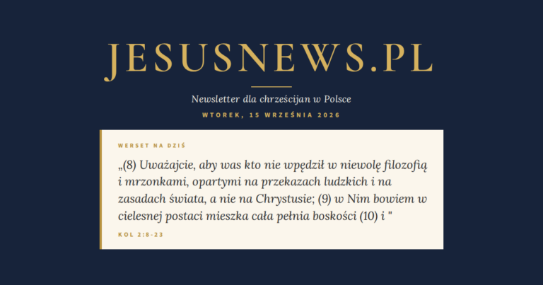 JesusNews.pl — Werset dnia: Kol 2:8-23