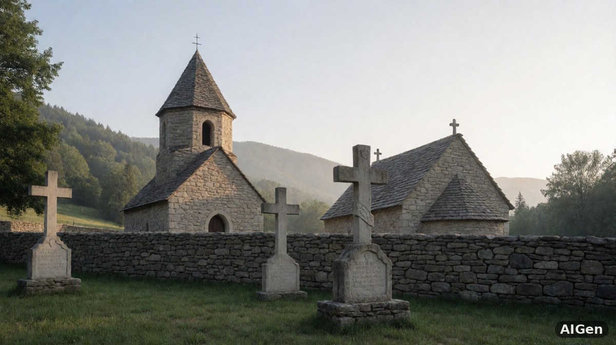 Ormiański klasztor Dadivank z widocznymi chaczkarami w Górskim Karabachu