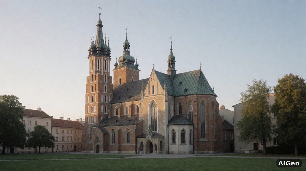 Biuro administracyjne kościoła w Seulu z monitorami komputerowymi i dokumentami na biurku