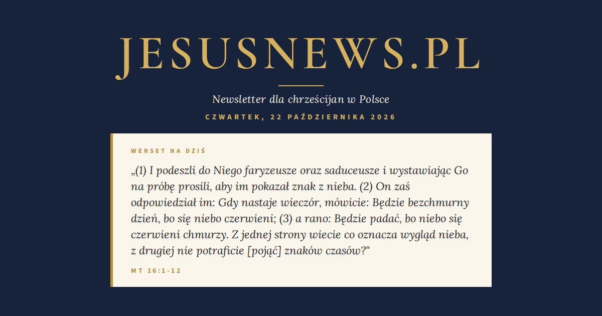 Słowo na dziś — Czwartek, 22 października 2026