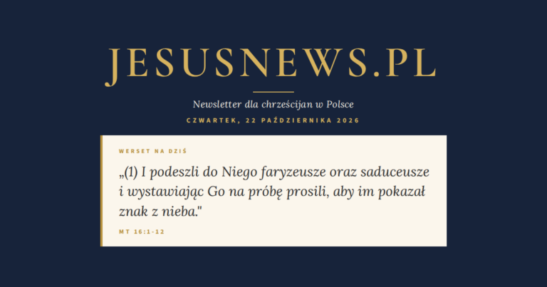 JesusNews.pl — Werset dnia: Mt 16:1-12
