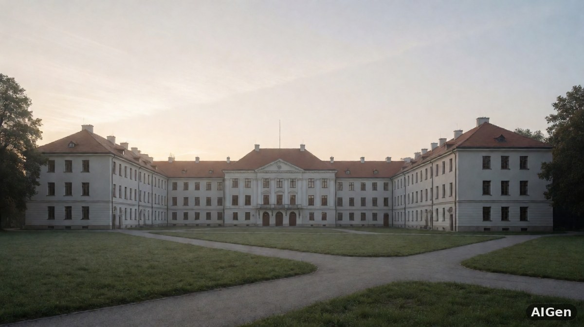 Sala konferencyjna z duchownymi omawiającymi decyzje kościelne przy stole
